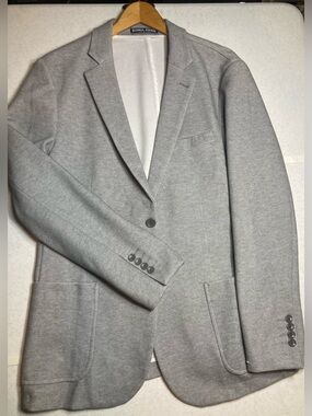 Paul Jones Light Gray Woven Textured Sport Coat Blazer Suit Jacket L Lg